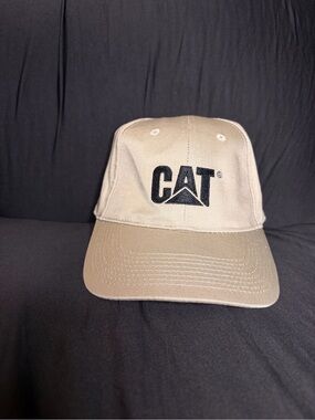 Caterpillar Tan Baseball Cap with Black Embroidered Logo